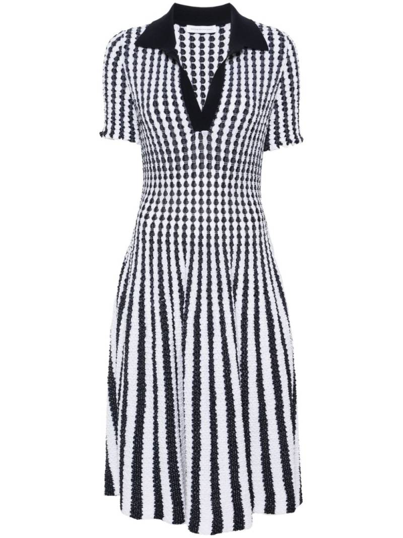 Antonino Valenti striped seersucker midi dress - Blue von Antonino Valenti