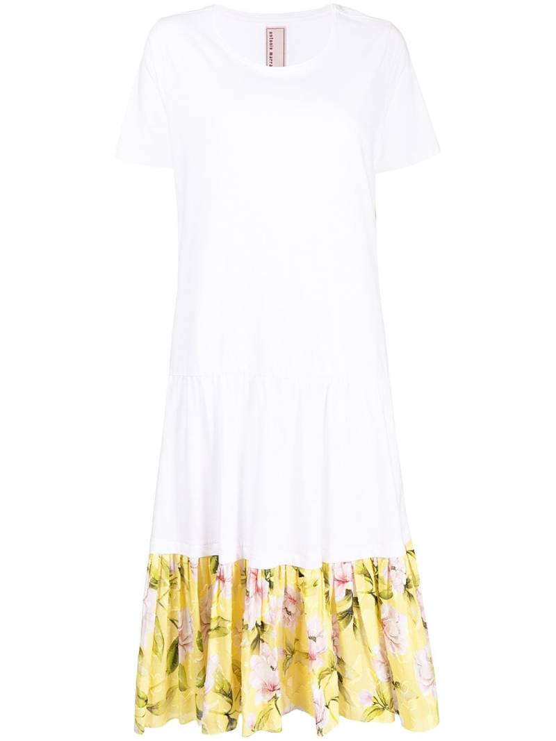 Antonio Marras floral-print layered T-shirt dress - White von Antonio Marras