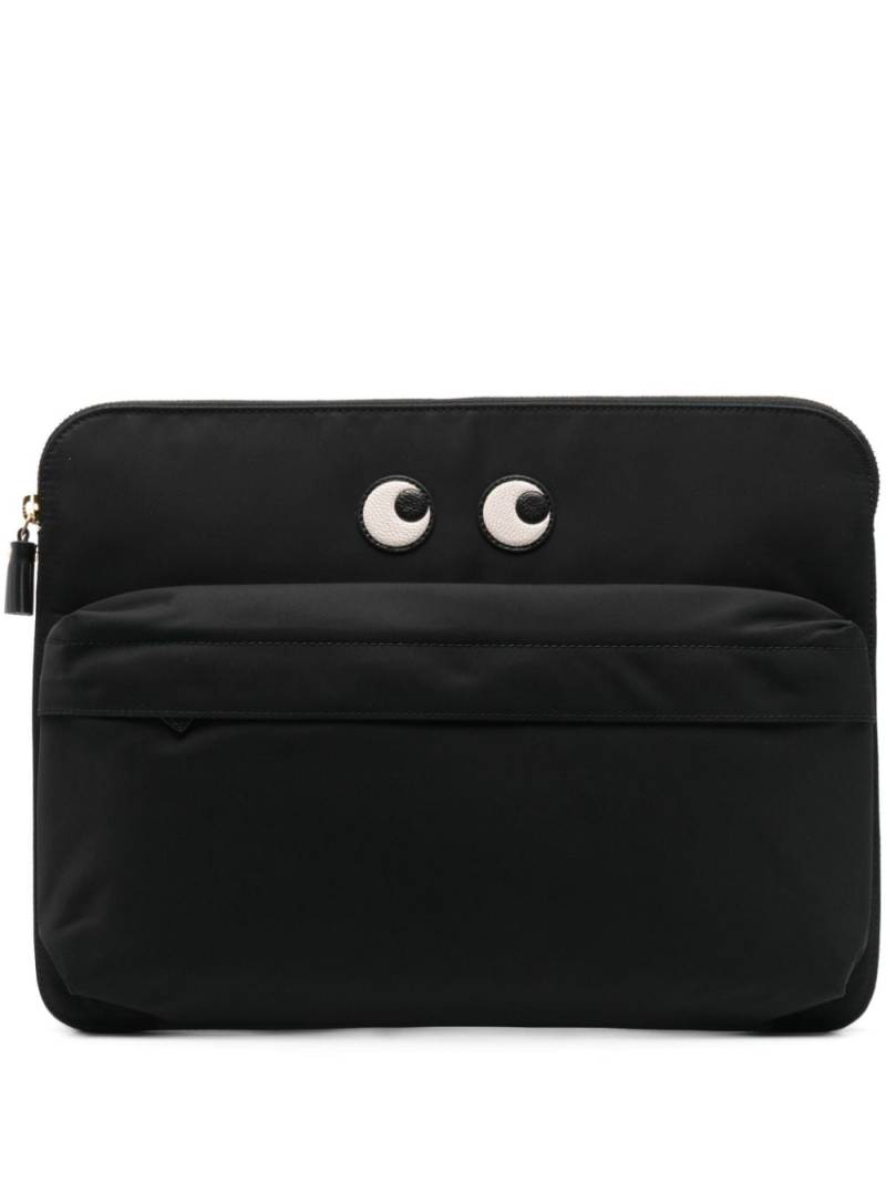 Anya Hindmarch Eyes laptop case - Black von Anya Hindmarch