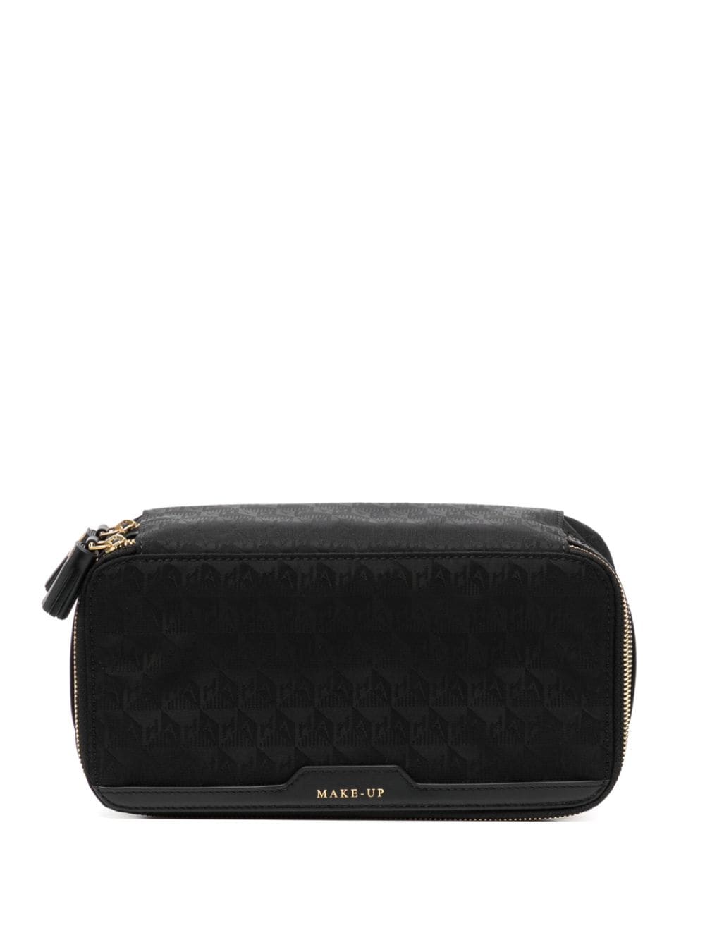 Anya Hindmarch Logo make up bag - Black von Anya Hindmarch