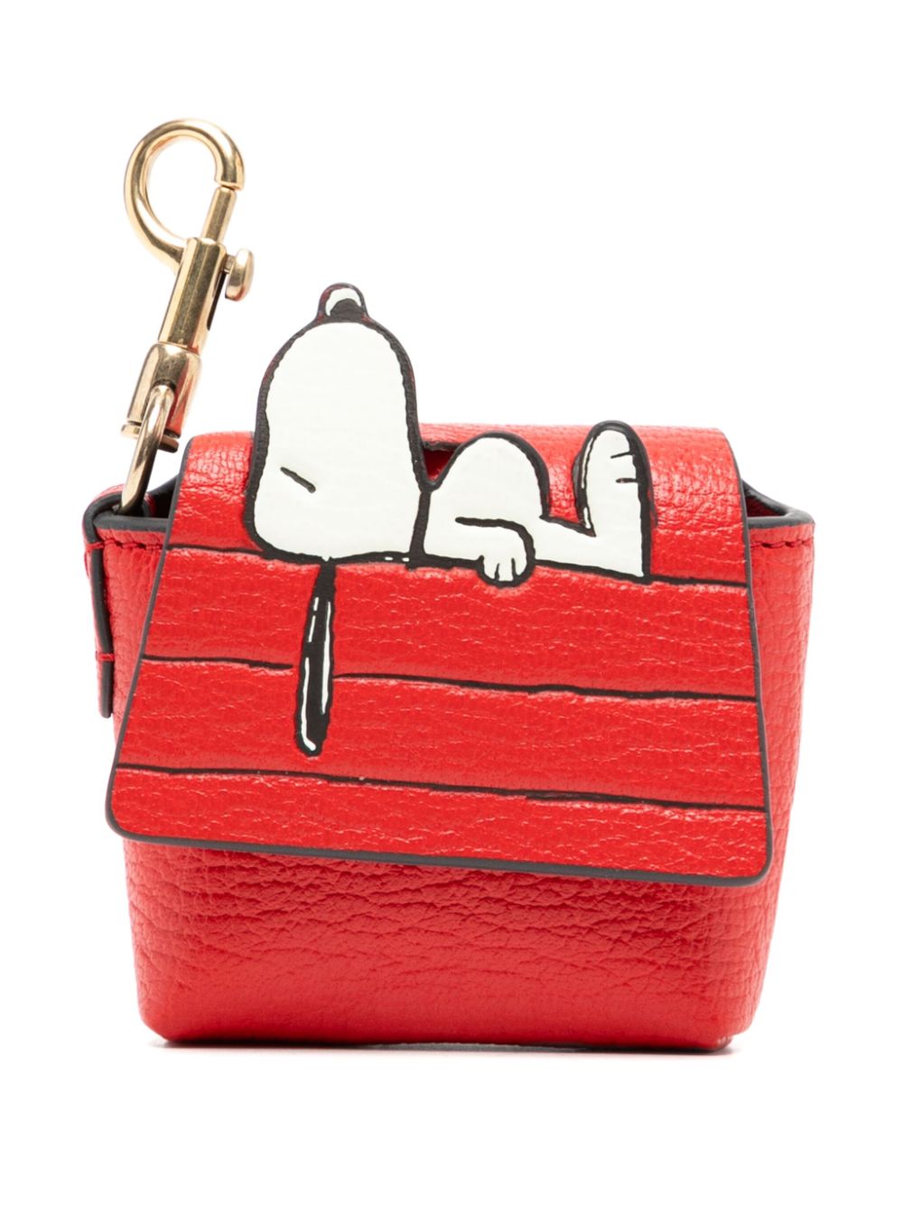 Anya Hindmarch Peanuts snoopy ear phones pouch - Red von Anya Hindmarch