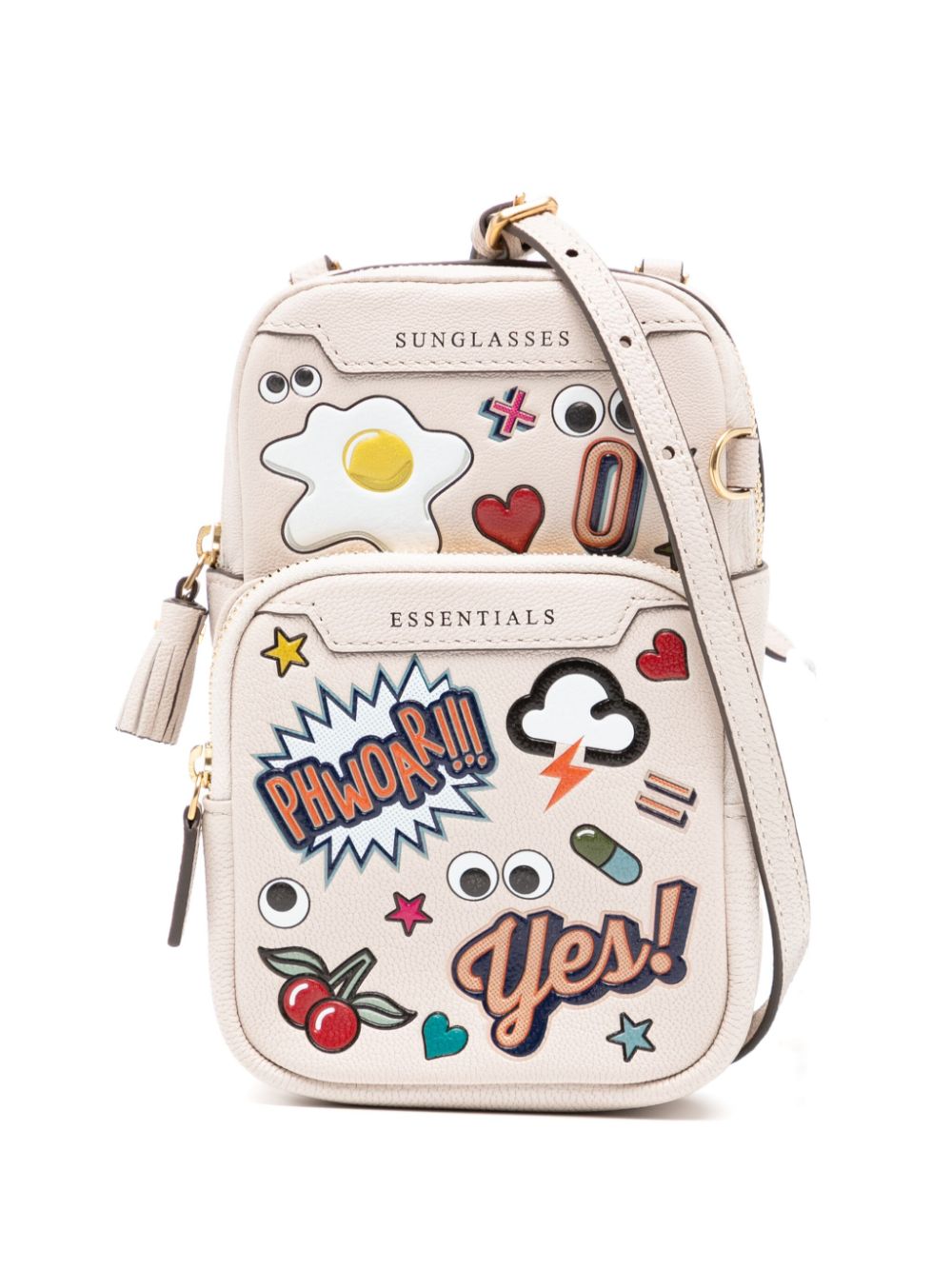 Anya Hindmarch Stickers cross body bag - Neutrals von Anya Hindmarch