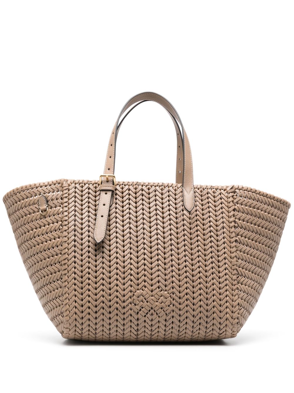 Anya Hindmarch interwoven leather tote bag - Neutrals von Anya Hindmarch