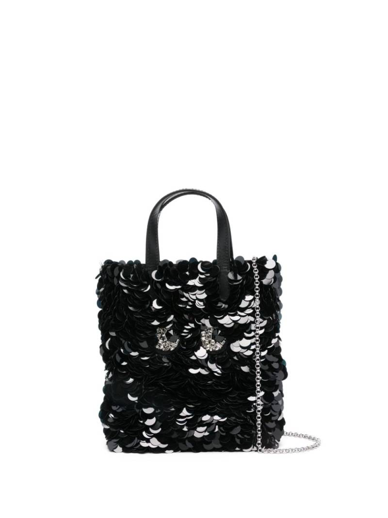 Anya Hindmarch mini Eyes tote bag - Black von Anya Hindmarch