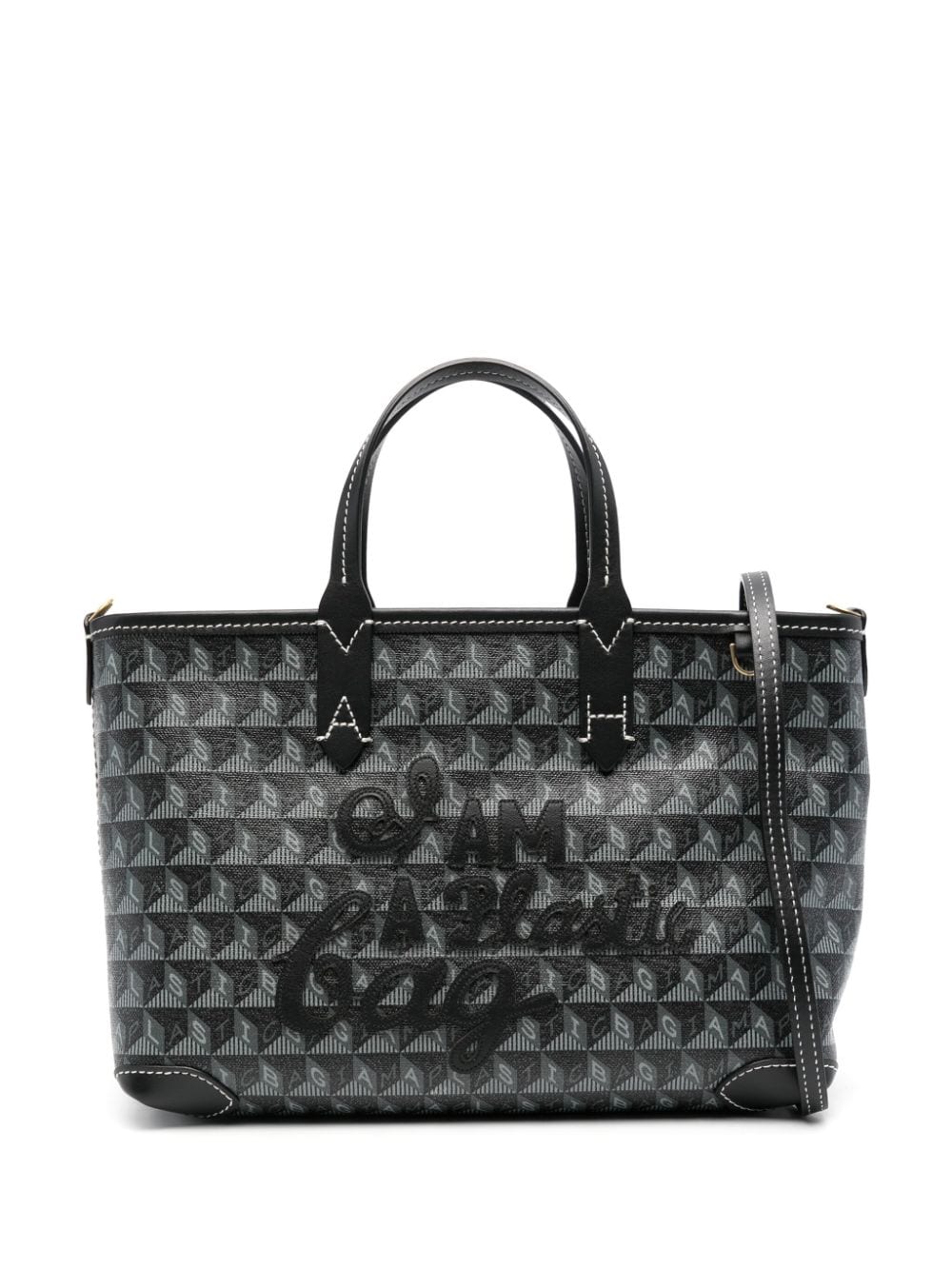 Anya Hindmarch mini I Am A Plastic Bag tote bag - Black von Anya Hindmarch