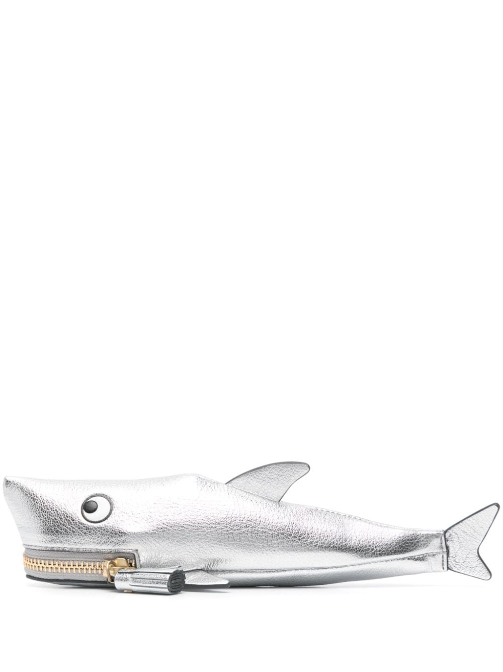 Anya Hindmarch shark pencil case - Silver von Anya Hindmarch