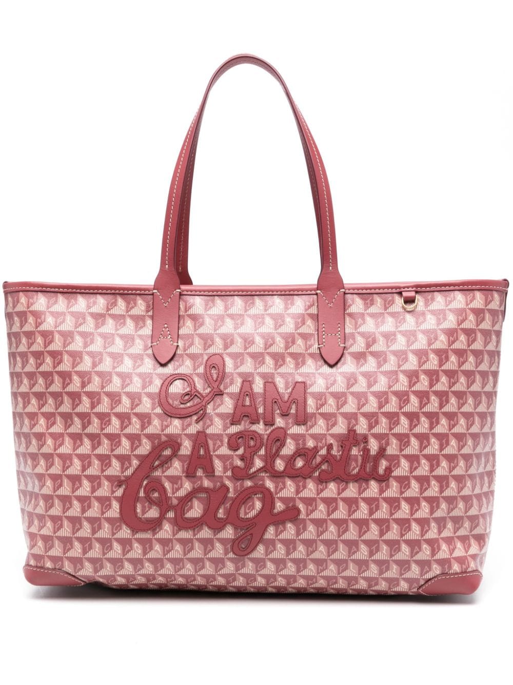 Anya Hindmarch small I Am A Plastic Bag tote bag - Red von Anya Hindmarch