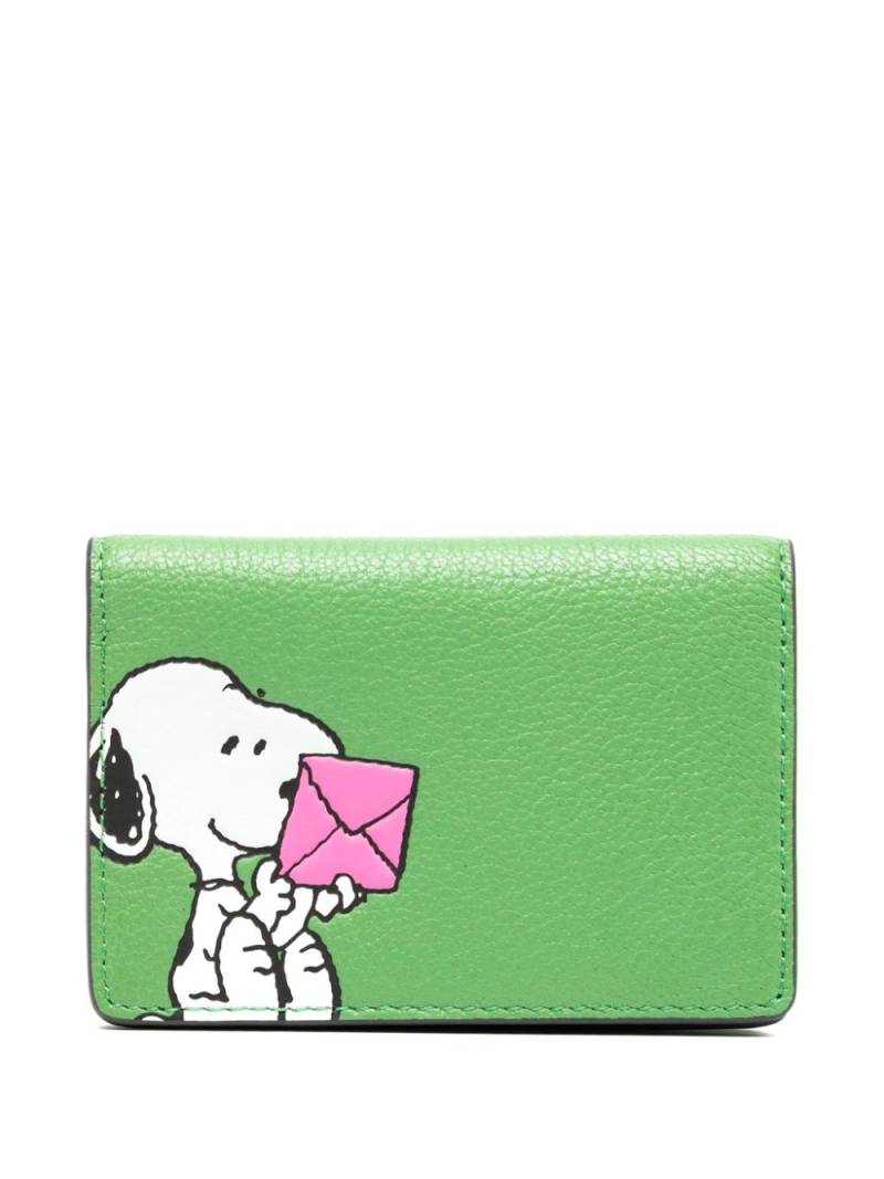 Anya Hindmarch x Peanuts Snoopy business cardholder - Green von Anya Hindmarch