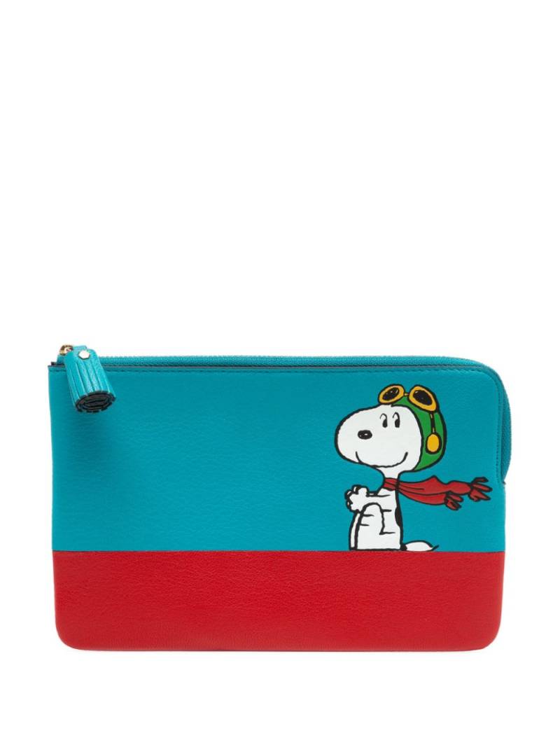 Anya Hindmarch x Peanuts Snoopy zip loose pocket - Blue von Anya Hindmarch