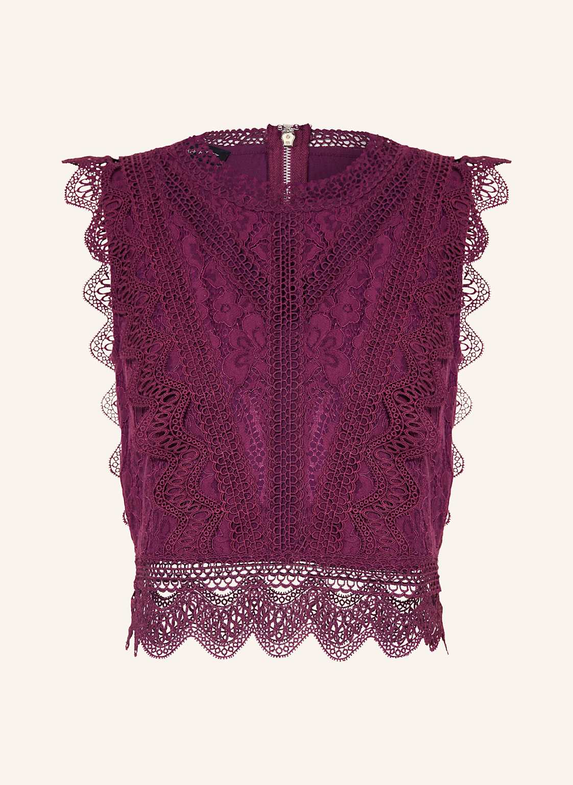 Apart Blusentop Mit Spitzenbesatz lila Apart Blusentop Mit Spitzenbesatz lila von Apart