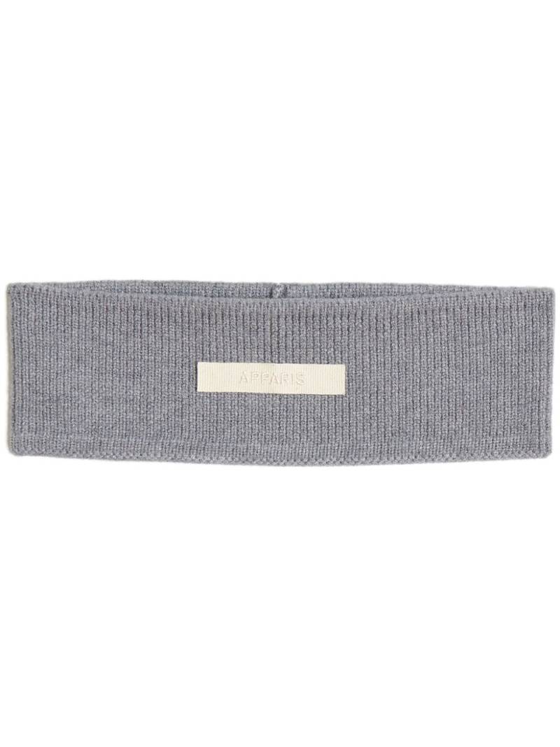 Apparis Asa ribbed-knit headband - Grey von Apparis