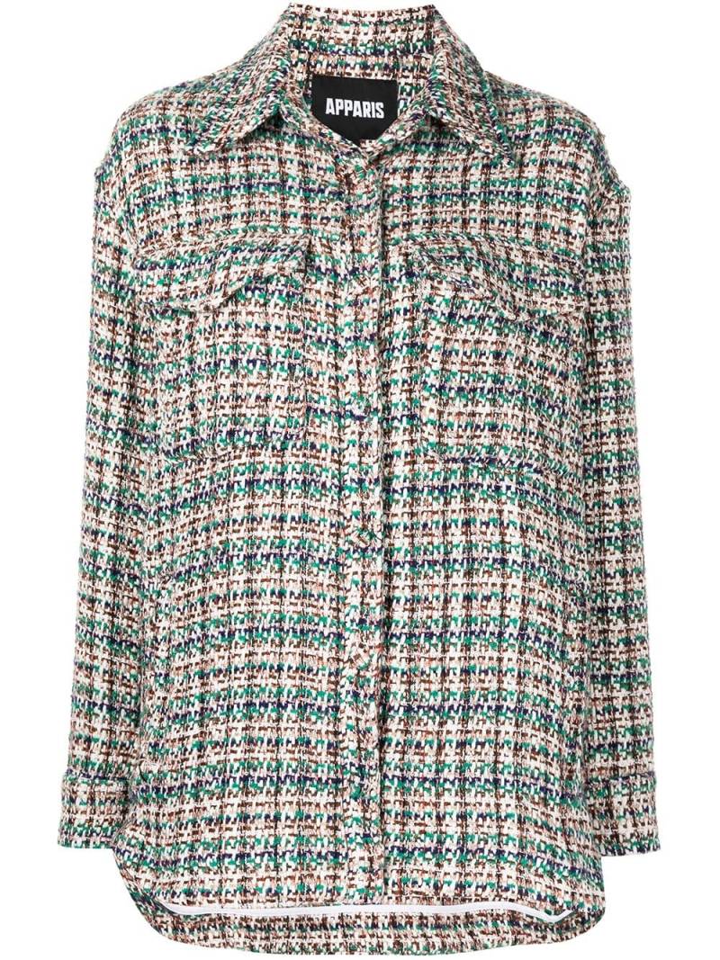 Apparis Bart tweed shirt jacket - Green von Apparis