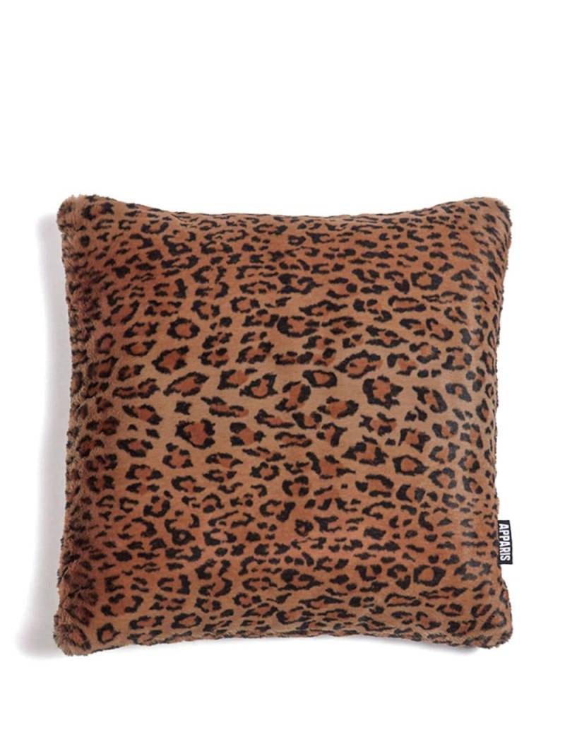 Apparis Brenn faux-fur leopard-print pillow - Brown von Apparis