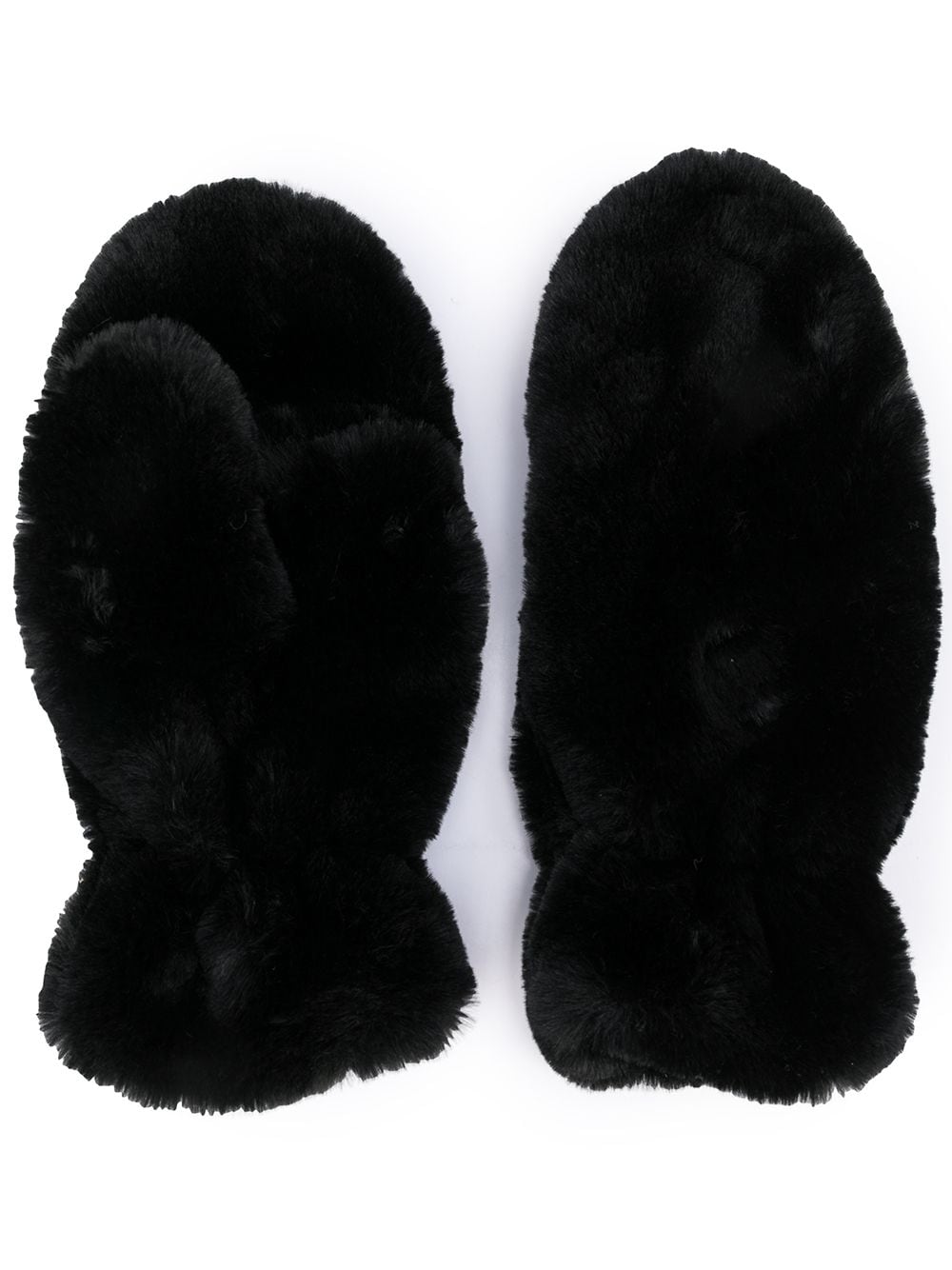 Apparis Coco faux-fur mittens - Black von Apparis