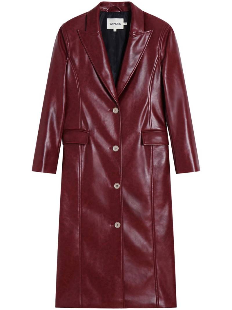 Apparis Lauren single-breasted coat - Red von Apparis