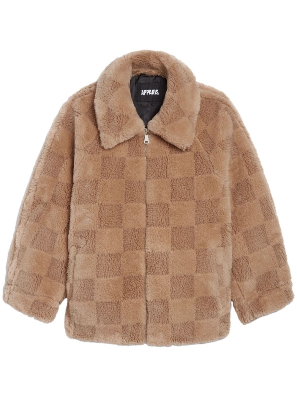 Apparis Lucy checked faux-fur jacket - Brown von Apparis