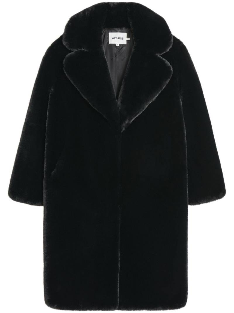 Apparis Steffi wide-lapels faux-fur coat - Black von Apparis