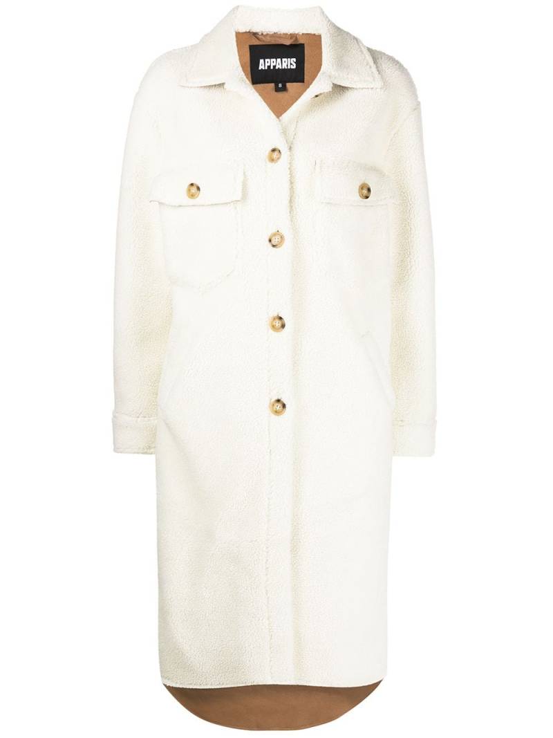 Apparis Wes single-breasted faux-shearling coat - White von Apparis