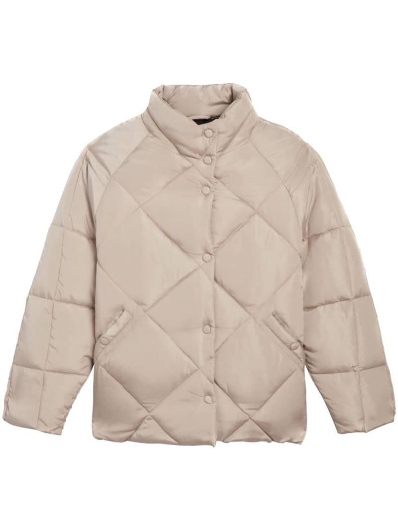 Apparis button-up diamond-quilted puffer jacket - Neutrals von Apparis