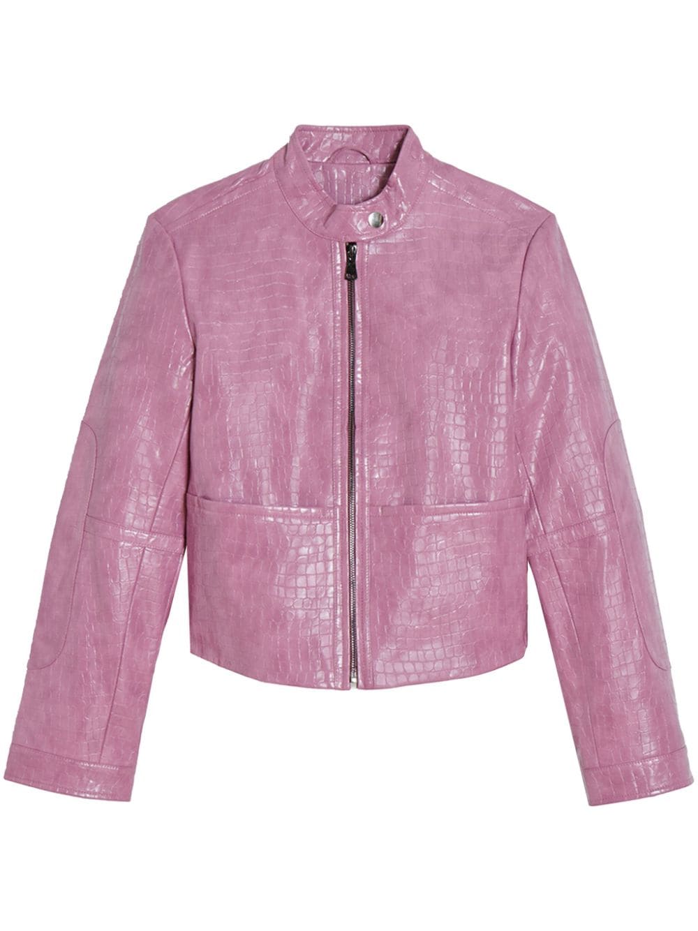 Apparis crocodile-embossed faux-leather jacket - Pink von Apparis