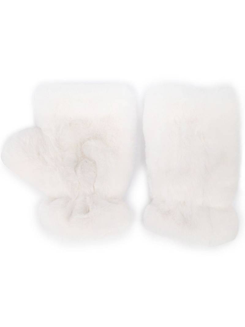 Apparis faux-fur gloves - White von Apparis