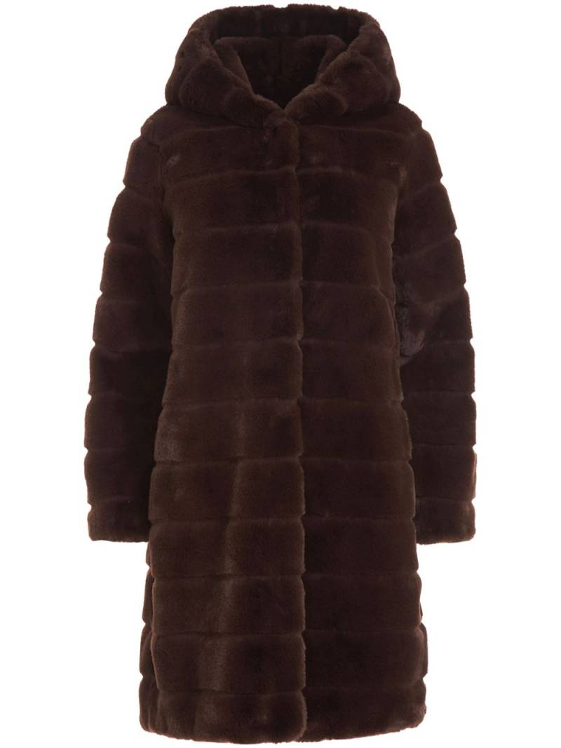 Apparis faux-fur hooded coat - Brown von Apparis