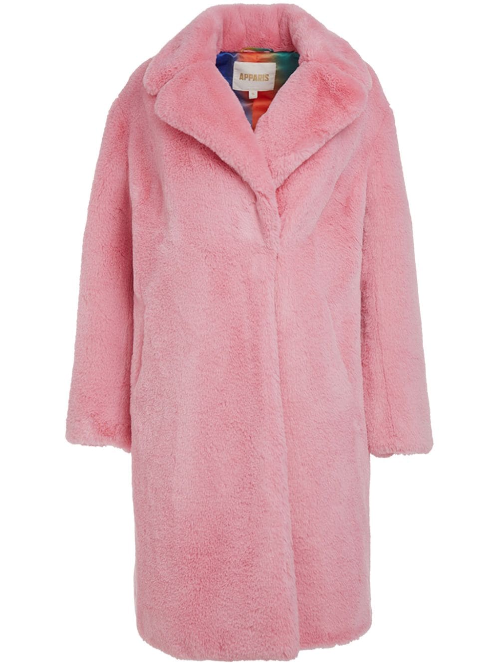 Apparis faux-fur single-breasted coat - Pink von Apparis