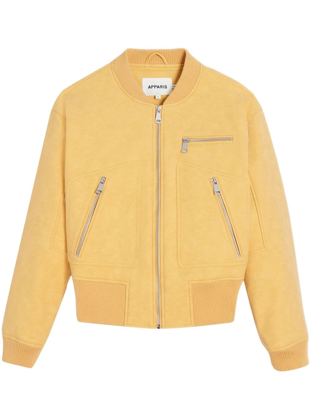 Apparis faux-leather bomber jacket - Yellow von Apparis