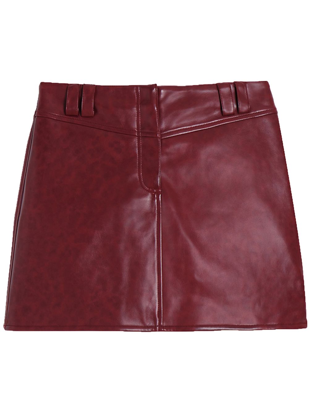 Apparis faux-leather straight miniskirt - Red von Apparis