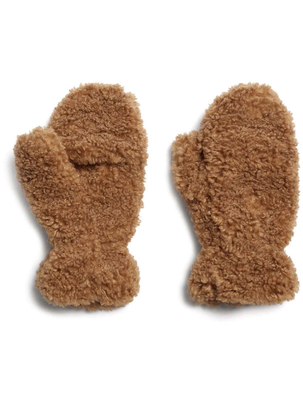 Apparis faux-shearling mittens - Brown von Apparis