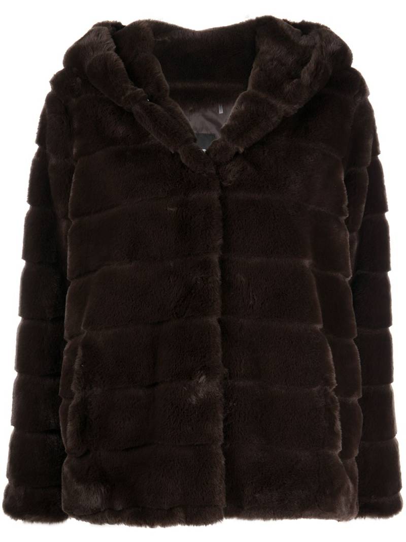 Apparis hooded faux-fur coat - Brown von Apparis