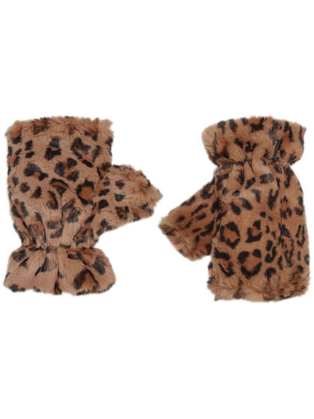 Apparis leopard-print fingerless gloves - Brown von Apparis