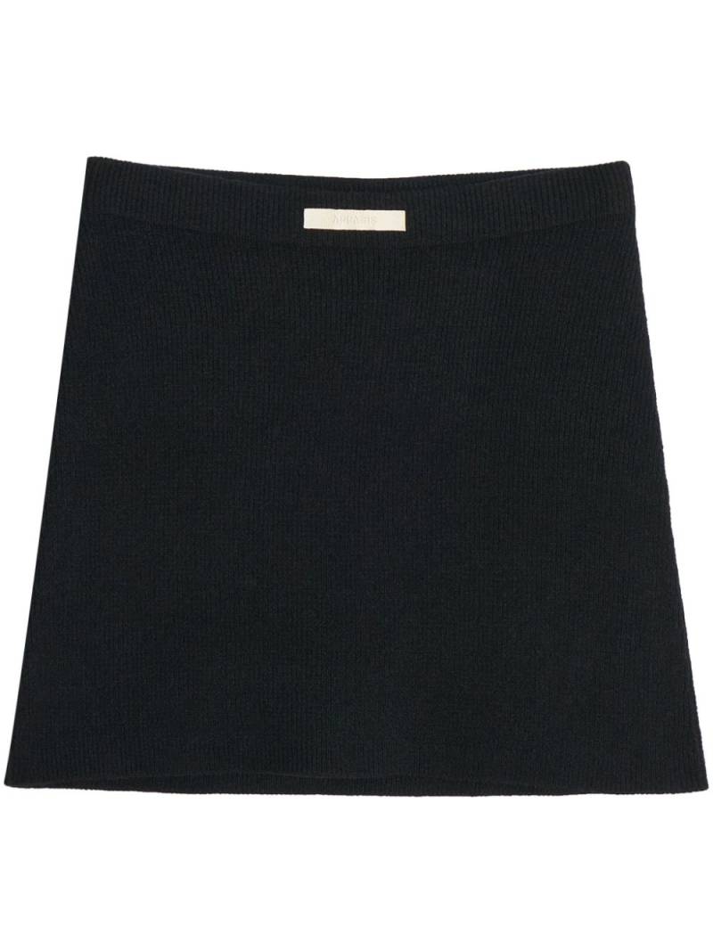 Apparis logo-patch knit mini skirt - Black von Apparis