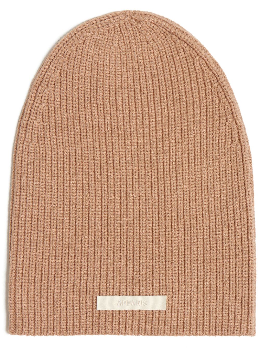 Apparis logo-patch ribbed-knit beanie - Neutrals von Apparis