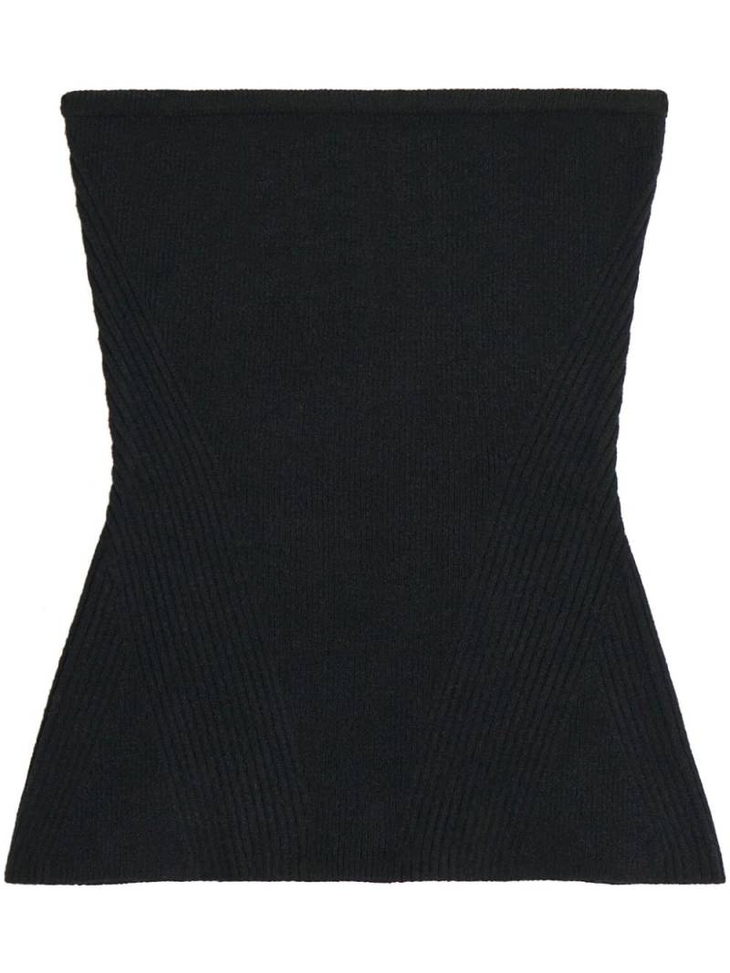 Apparis ribbed-knit bandeau top - Black von Apparis