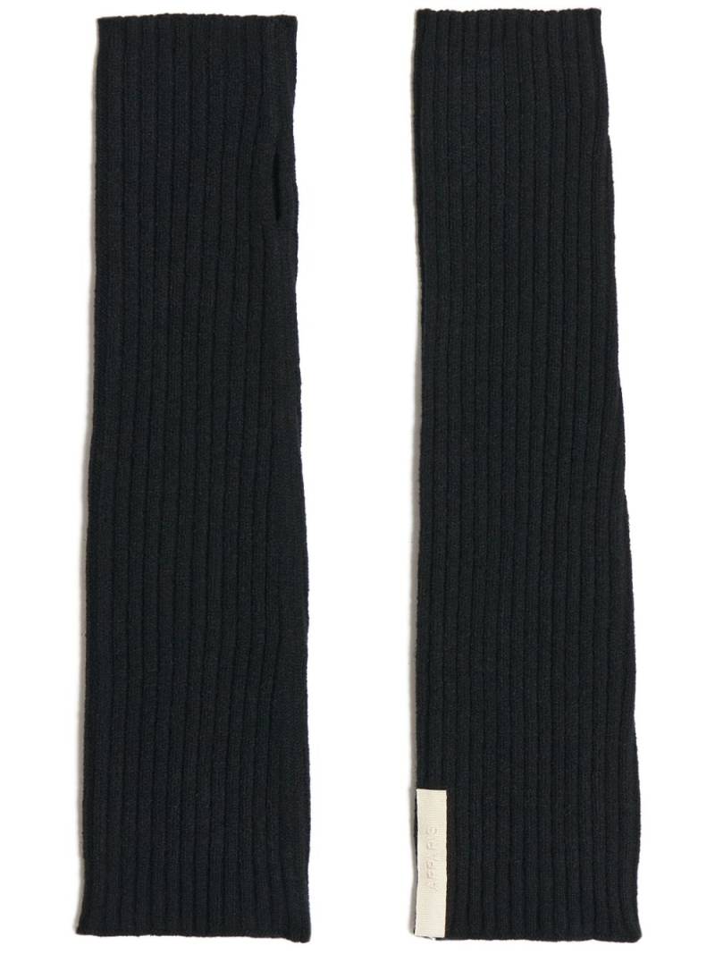 Apparis ribbed-knit fingerless gloves - Black von Apparis