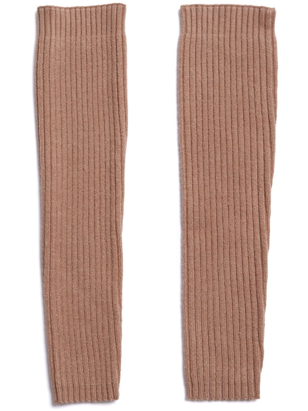 Apparis ribbed-knit fingerless gloves - Neutrals von Apparis