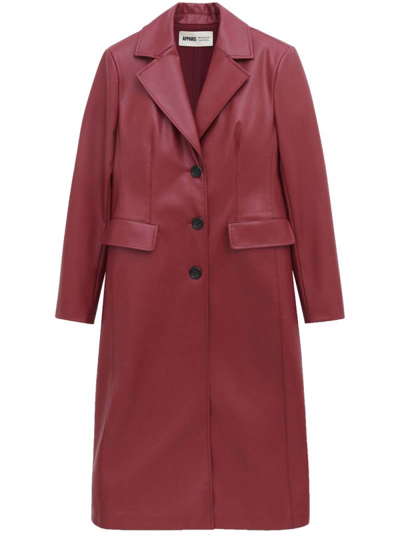 Apparis single-breasted midi coat - Red von Apparis