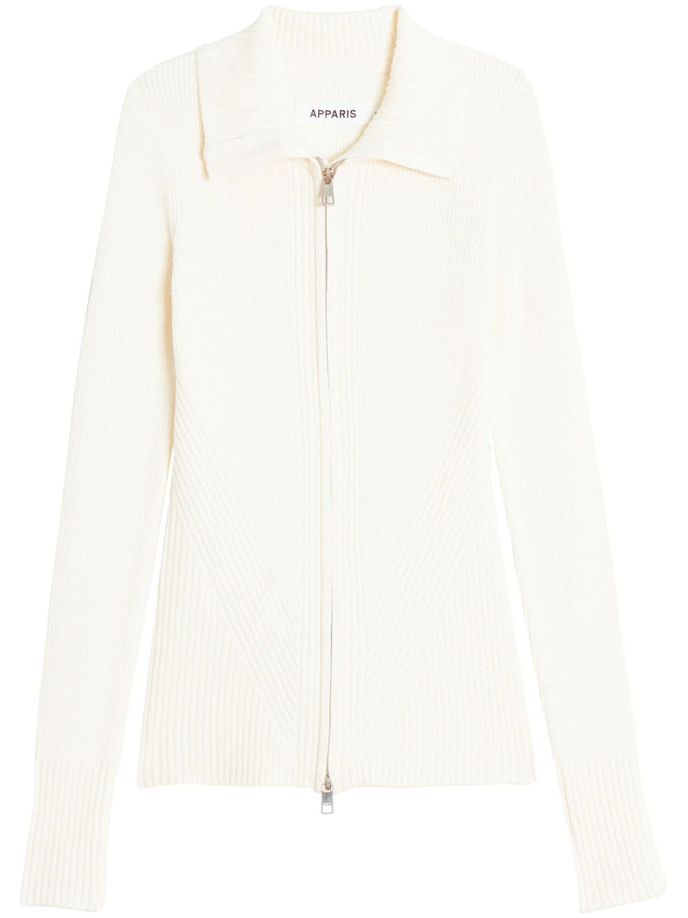 Apparis zip-up cardigan - White von Apparis