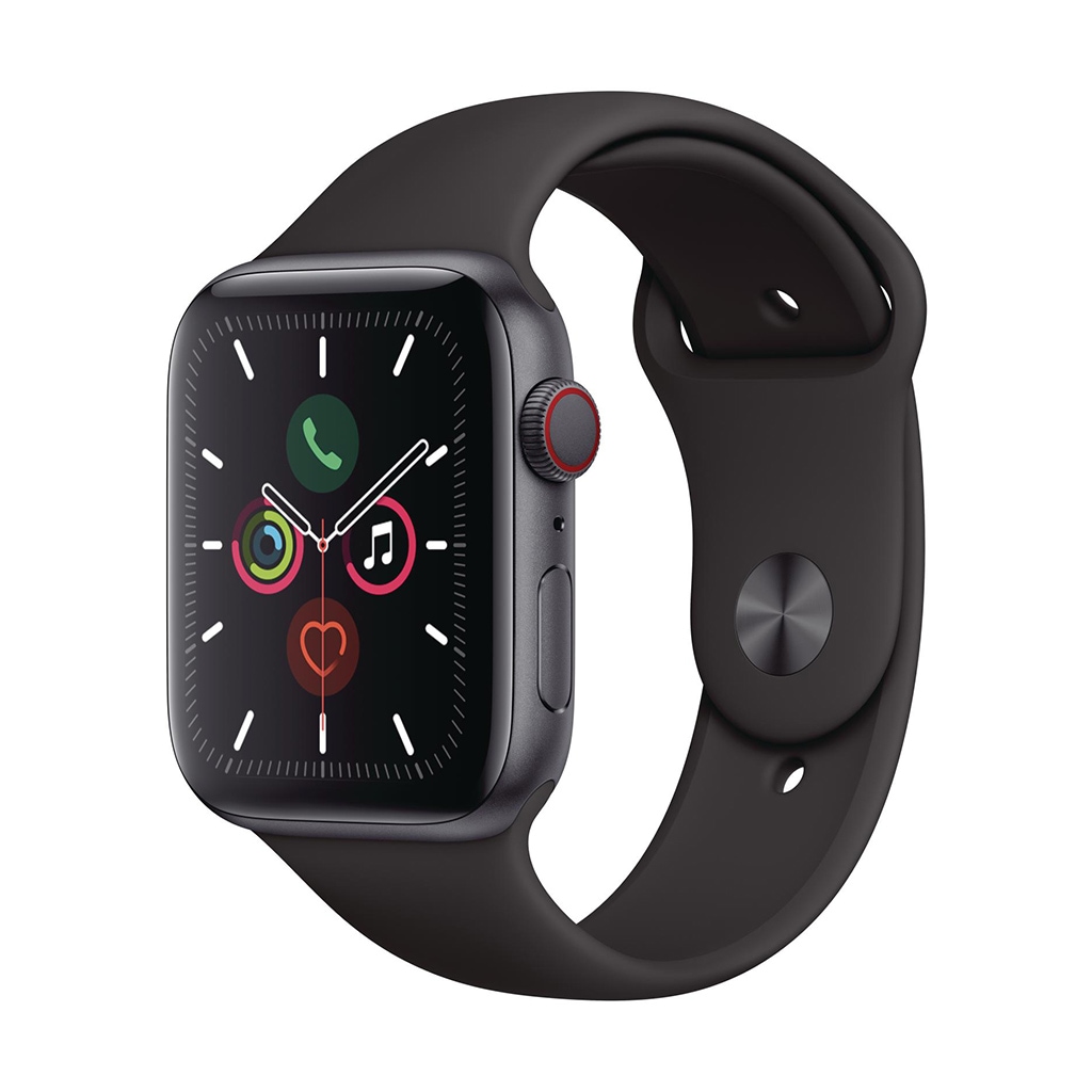 Apple Smartwatch »Serie 5, GPS, 44 mm Aluminium-Gehäuse mit Sportarmband«, (4,4 cm / 1,91 Zoll), Watch OS, 32 GB, MWWE2FD/A) von Apple