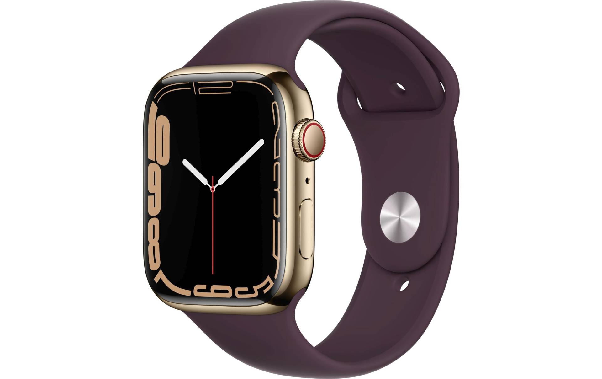 Apple Smartwatch »Serie 7, GPS, 45 mm Edelstahlgehäuse mit Sportarmband«, (Watch OS MKJX3FD/A) von Apple