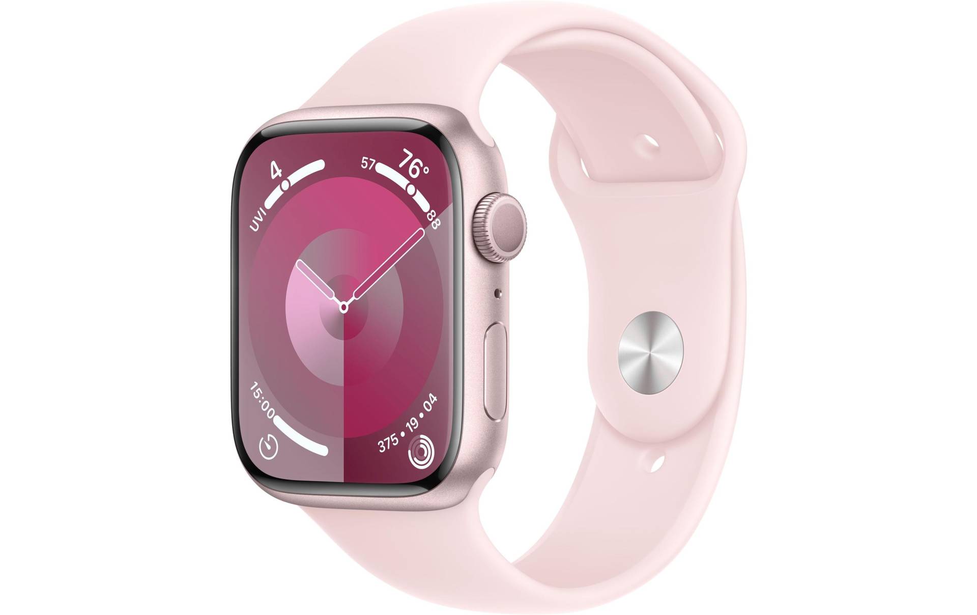 Apple Smartwatch »Series 9, GPS, Aluminium-Gehäuse mit Sportarmband«, Watch OS 10, 64 GB,)