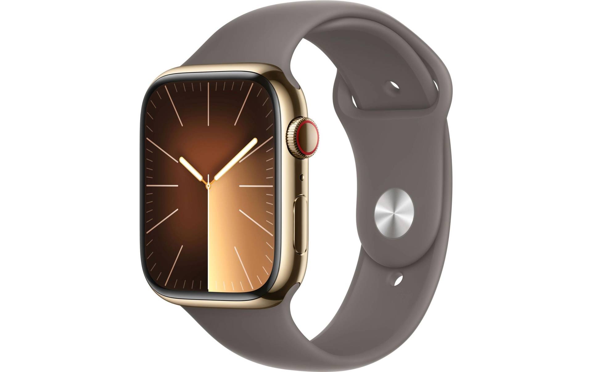 Apple Smartwatch »Series 9, GPS + Cellular, Edelstahl-Gehäuse mit Sportarmband«, Watch OS 10, 64 GB,) von Apple