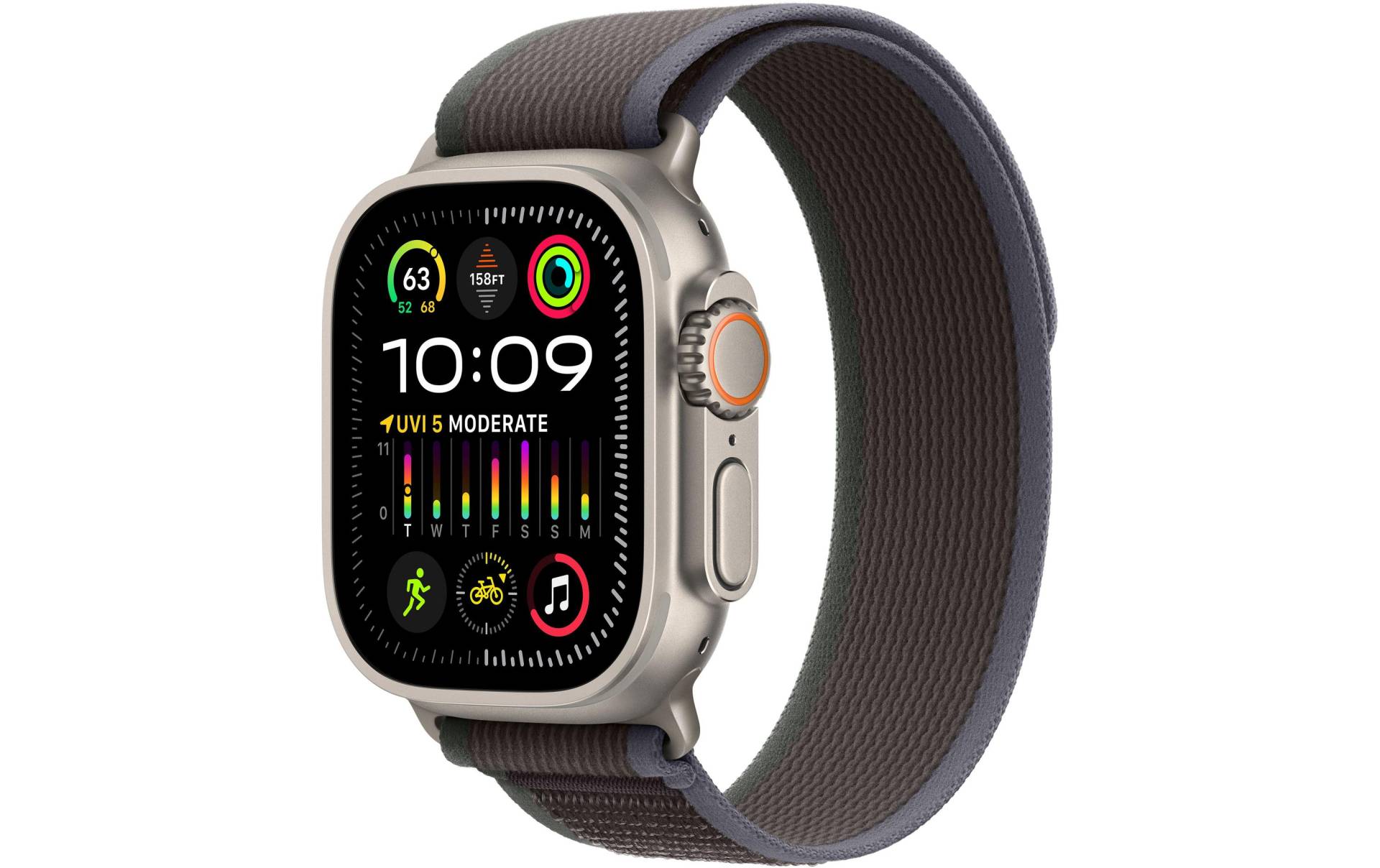 Apple Smartwatch »Ultra 2 GPS + Cellular, Titan 49mm Trail Loop«, 64 GB,) von Apple