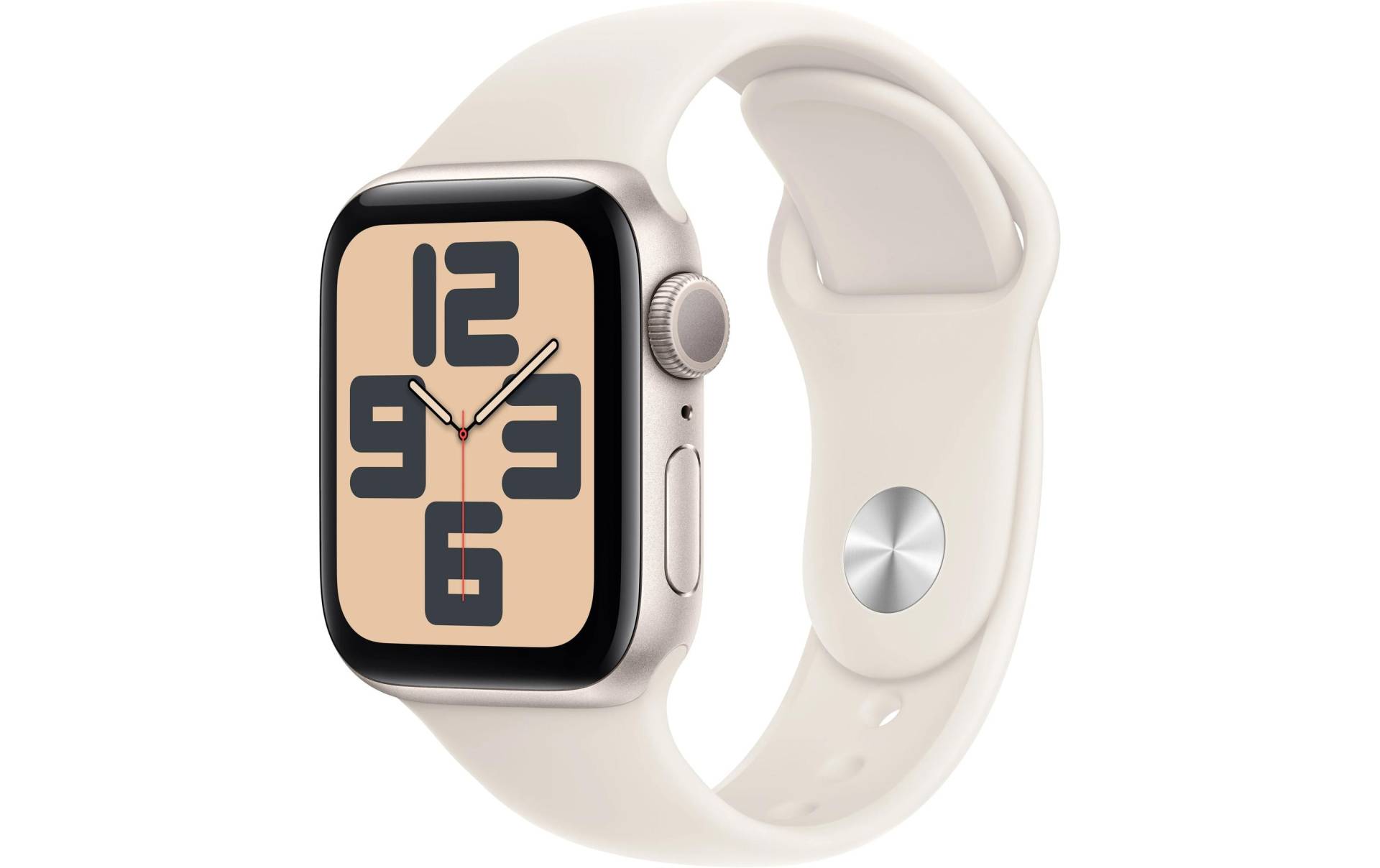 Apple Watch SE (2024), 40 mm, GPS, Sport Band M/L, Polarstern von Apple