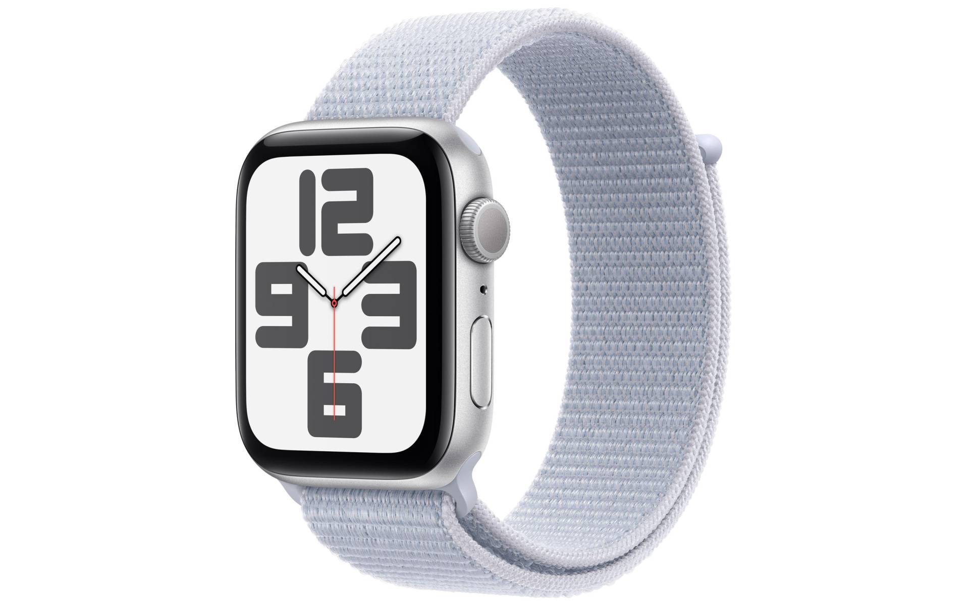 Apple Watch SE (2024), 44 mm, GPS, Sport Loop, Silberfarben von Apple