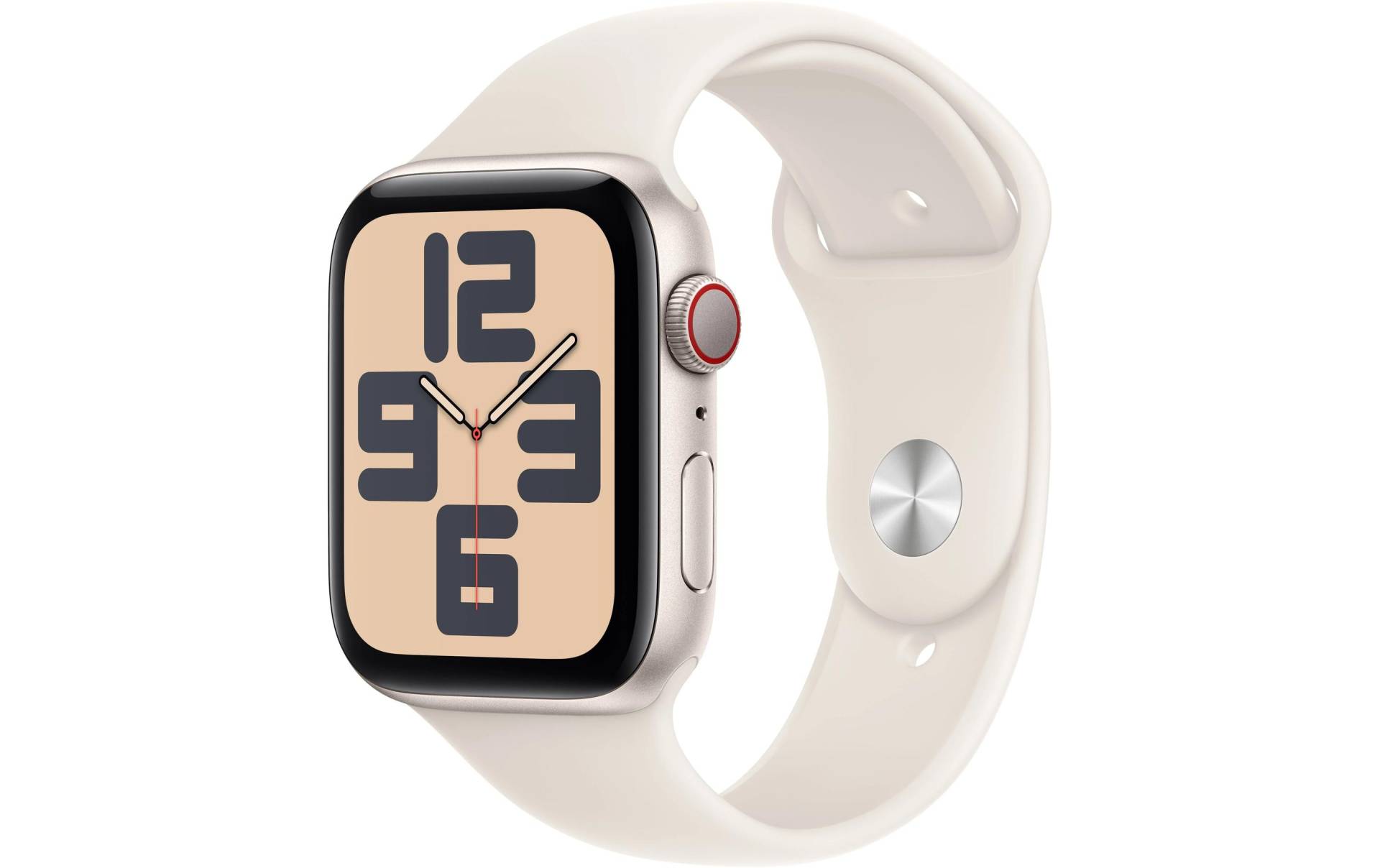 Apple Watch SE (2024), 44 mm, GPS + Cellular, Sport Band S/M, Polarstern von Apple