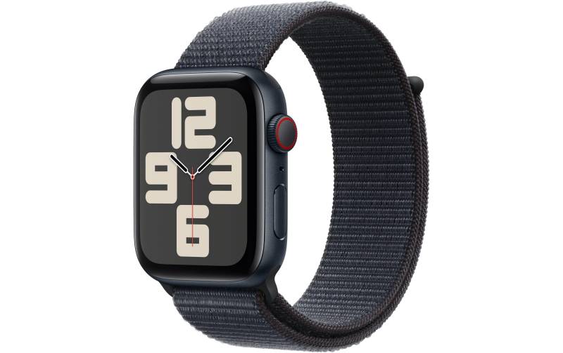 Apple Watch SE (2024), 44 mm, GPS + Cellular, Sport Loop, Mitternacht von Apple