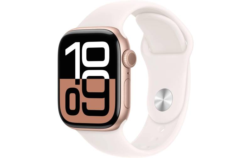 Apple Watch Series 10 Aluminium, 42 mm, GPS, Sport Band M/L, Roségold von Apple