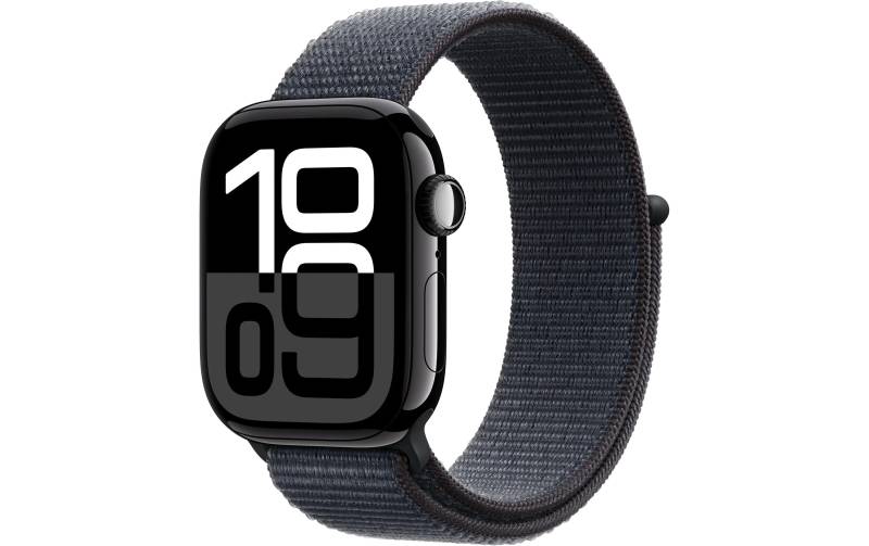 Apple Watch Series 10 Aluminium, 42 mm, GPS, Sport Loop, Diamantschwarz von Apple